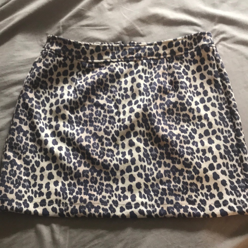 NWT Nasty Gal Velvet Leopard Skirt